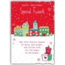 XMAS CARDS,Special Friends 6's Row of Houses