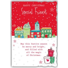 XMAS CARDS,Special Friends 6's Row of Houses