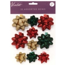 BOWS,Traditional Christmas 10's H/pk Bag