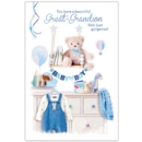 GREETING CARDS,Great Grandson Congrats 6's Baby Boy Bedroom