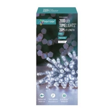 LIGHTS,LED Timer Light White 200's Battery Operated