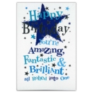 GREETING CARDS,Birthday 6's Text & Stars