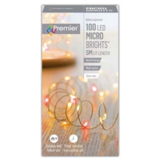 LIGHTS,LED Multi Action Red & Vintage Gold 100's (Was 7.99)