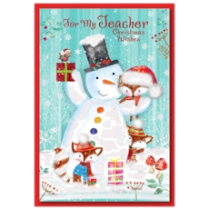XMAS CARDS,Teacher 6's Snowman & Woodland Animals