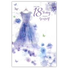 AGE 18 CARDS Female 12's Floral Dress (Was 0.85)