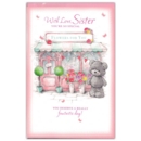 BIRTHDAY CARDS,Sister 12's Teddy under Umbrella(Was 0.85)