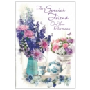 GREETING CARDS,Special Friend 6's Floral Vases