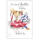 BIRTHDAY CARDS,Brother 6's Football Trophy (Was £0.87)
