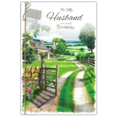BIRTHDAY CARDS,Husband 6's 12's Countryside (Was 0.85)