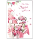 GREETING CARDS,Special Friend 6's Floral Cakes