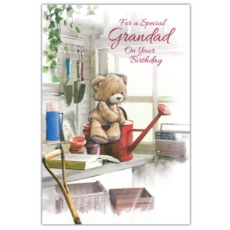 BIRTHDAY CARDS,Grandad 12's Teddy with Toolbox (Was 0.85)