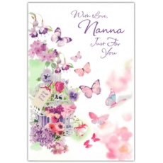 BIRTHDAY CARDS,Nanna 6's Butterflies (Was 0.87)