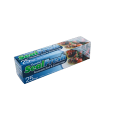 FOOD & FREEZER BAGS 25's Seal Fresh, 268x279mm Boxed