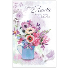 GREETING CARDS,Auntie 6's Floral Vase