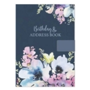 ADDRESS & BIRTHDAY BOOK, A5 A-Z Index Navy Floral CDU