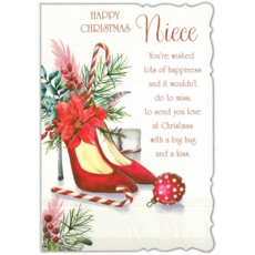 XMAS CARDS,Niece 6's Floral Shoes (Was 1.15)