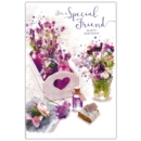 GREETING CARDS,Special Friend 6's Floral Lavender
