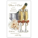 ANNIVERSARY CARDS,Mum & Dad Bubbly on Ice (Was 1.30)