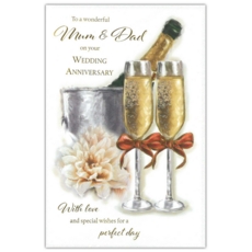ANNIVERSARY CARDS,Mum & Dad Bubbly on Ice (Was 1.30)