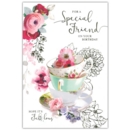 SPECIAL FRIEND CARDS, 6's Floral Teacups