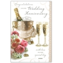 GREETING CARDS,Your Anni.6's Roses & Bubbly