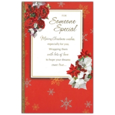 XMAS CARDS,Someone Special 6's Floral Text