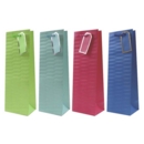 GIFT BAG,Embossed Brights 4 Assorted (Bottle)