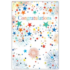 CONGRATULATIONS CARD, 6's Explosive Stars