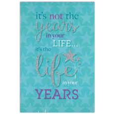 BIRTHDAY CARDS,6's Text & Stars (Was £0.87)