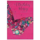 GREETING CARDS,Birthday 6's Pink Butterfly