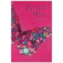 GET WELL CARDS, 6's Pink Butterfly