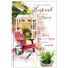 BIRTHDAY CARDS,Husband 12's Garden Scene (Was 0.89)