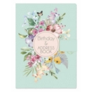 ADDRESS & BIRTHDAY BOOK, A5 A-Z Index Turquoise Floral CDU