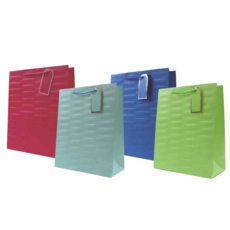 GIFT BAG,Embossed Brights 4 Assorted (Large)