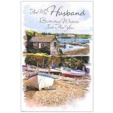 BIRTHDAY CARDS,Husband 6's Fishing Boats (Was 1.15)