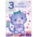GREETING CARDS,Age 3 Female 12's Bunny/Cat