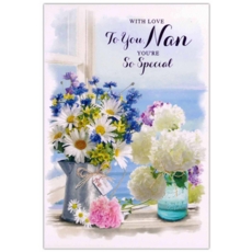 BIRTHDAY CARDS,Nan 12's Floral Vase (Was 0.85)