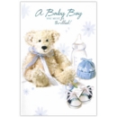 GREETING CARDS,Baby Boy 6's Blue Teddy