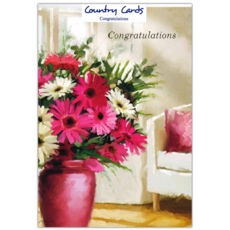 CONGRATULATIONS CARD, 6's Floral