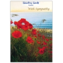 SYMPATHY CARDS, 6's Field of Poppies