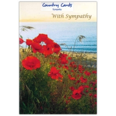 SYMPATHY CARDS, 6's Field of Poppies