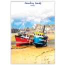 GREETING CARDS,Happy Birthday 6's Fishing Boats