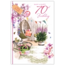 GREETING CARDS,Age 70 Female 12's Floral Garden