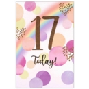 GREETING CARDS,Age 17 Female 12's Dots & Rainbow