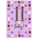 GREETING CARDS,Age 11 Female 12's Dots & Rainbow