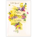 EASTER CARDS,Open 6's Floral Text