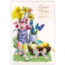 EASTER CARDS,Open 6's Floral Vases & Eggs