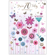 ISABEL'S GARDEN,Age 70 Female Flowers & Butterflies