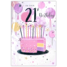 ISABEL'S GARDEN,Age 21 Female Cake & Balloons (Was 1.70)