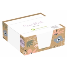 MEMO BLOCK,Kraft,Floral Brush 300 Sheets (Was 3.99)